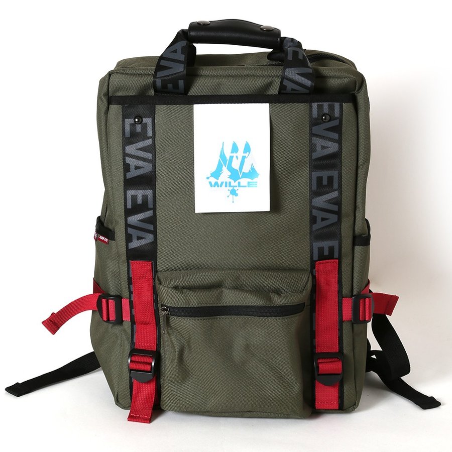 Radio Eva エヴァ リュックサック Evangelion Ruck Sack With Symbol By Fire First Wille Model Olive オリーブ Evff マッシブスター 本店